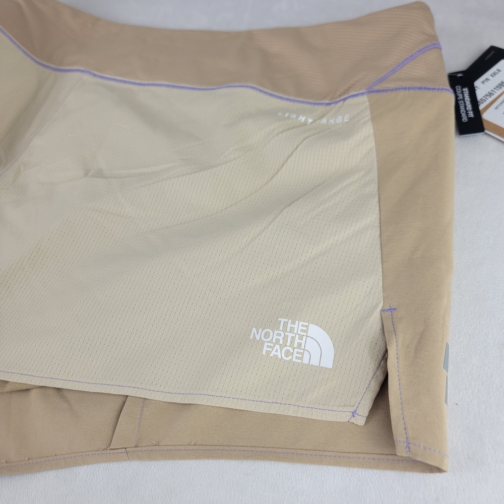 North Face Lightrange Running Summer Short Womens XXL Brief Tan Flash Dry NEW